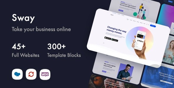 Sway v4.8.0（已汉化90%） – 带有页面构建器的多用途 WordPress 主题