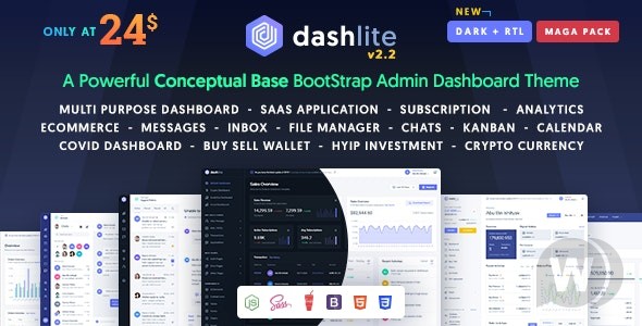 DashLite v3.4.0 – Bootstrap 响应式管理面板模板