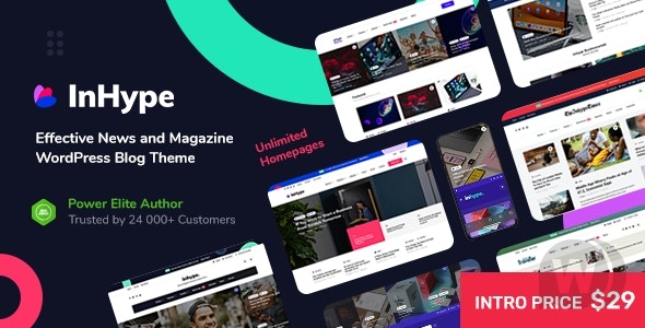 InHype v1.5.3- WordPress 新闻和博客模板