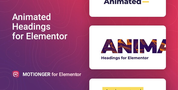 Motionger v2.0.6 – Elementor 的动画标题