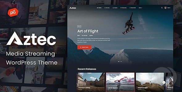 Aztec v4.2 – WordPress视频流和会员主题