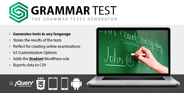 Grammar Test v1.16 – WordPress语法博主和教师插件