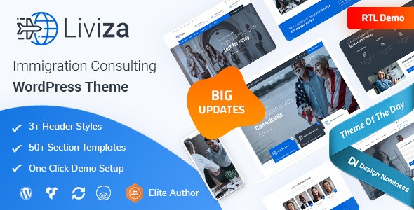 Liviza v3.9 – WordPress移民咨询主题