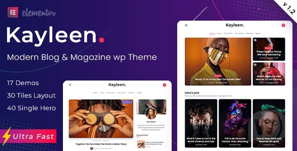 Kayleen v3.3.0 – 博客和杂志的 WordPress 主题