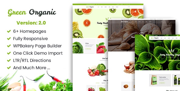 Green Organic v2.29 – 有机商店和面包店主题