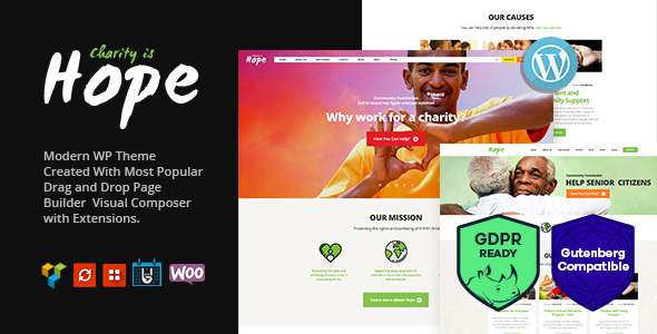 Hope v3.0 – 非营利、慈善和捐赠主题 + RTL