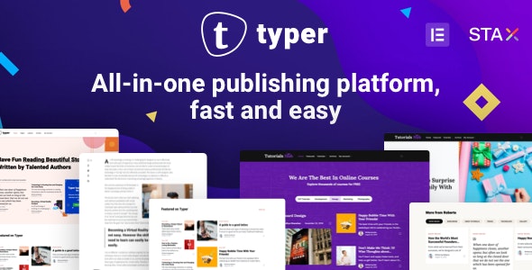 Typer v1.20.0 – 惊人的博客和多作者发布主题