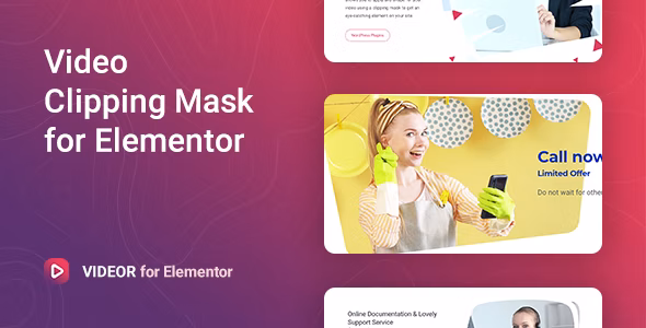 Videor v1.1.1 – Elementor 的视频剪辑蒙版