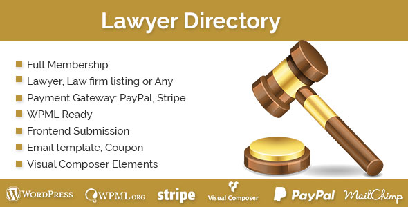 Lawyer Directory v1.3.4 – WordPress律师目录插件