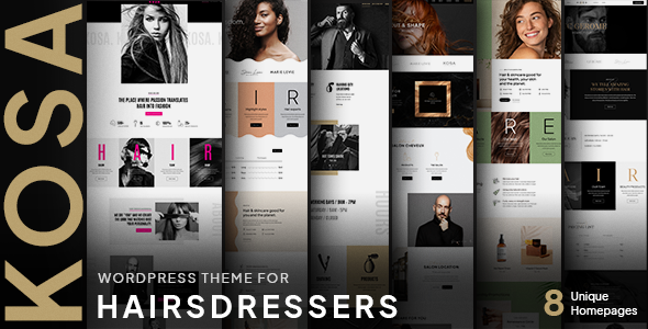 Kosa v1.0.3 –  WordPress 美发沙龙和美发师主题