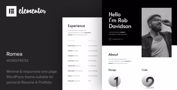 Romea v1.5 – WordPress 个人作品集主题