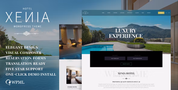 Hotel Xenia v2.5.0 – WordPress 度假村预订主题