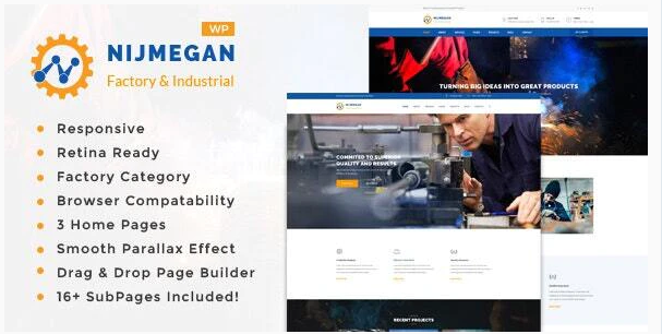 Nijmegan v3.0 – WordPress 工厂和工业企业主题