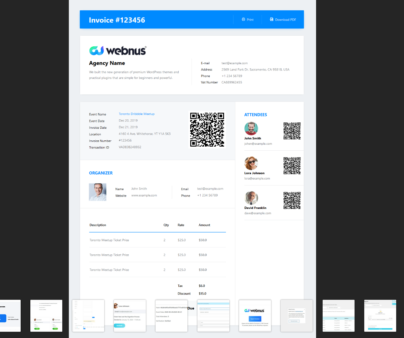 Modern Events Calendar (MEC) Ticket and Invoice v3.7.0