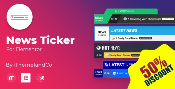 News Ticker For Elementor v1.5.0