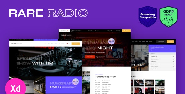 Rare Radio v1.0.15.1 – 在线音乐电台和播客 WordPress 主题