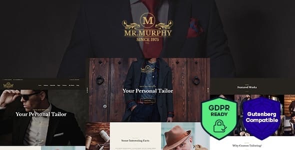 Mr. Murphy v1.2.6 – 定制礼服剪裁服装 WordPress 主题