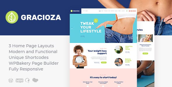 Gracioza v1.0.15 – WordPress 减肥公司和健康博客主题