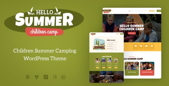 Hello Summer v1.1.4 – 一个儿童营WordPress 主题
