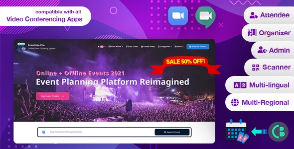 Eventmie Pro v2.0 – 线上线下活动及课程门票销售及管理多供应商平台