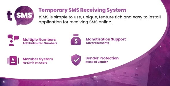 tSMS v2.8.2  – 临时短信接收系统 – SaaS – 出租号码
