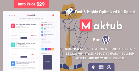 Maktub v2.0.6 – 适用于 WordPress 的最小轻量级 博客