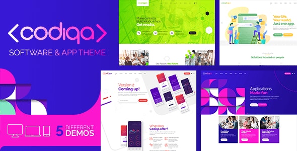 Codiqa v1.1.8 – 软件、应用程序和数字 WordPress 主题