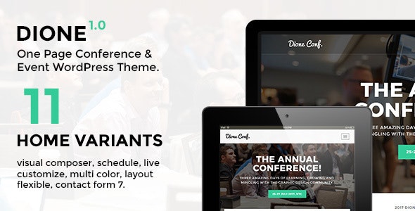 Dione v1.2.3 – WordPress 会议和活动主题
