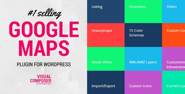 WP MAPS PROv6.1.6 –  WordPress 谷歌地图插件