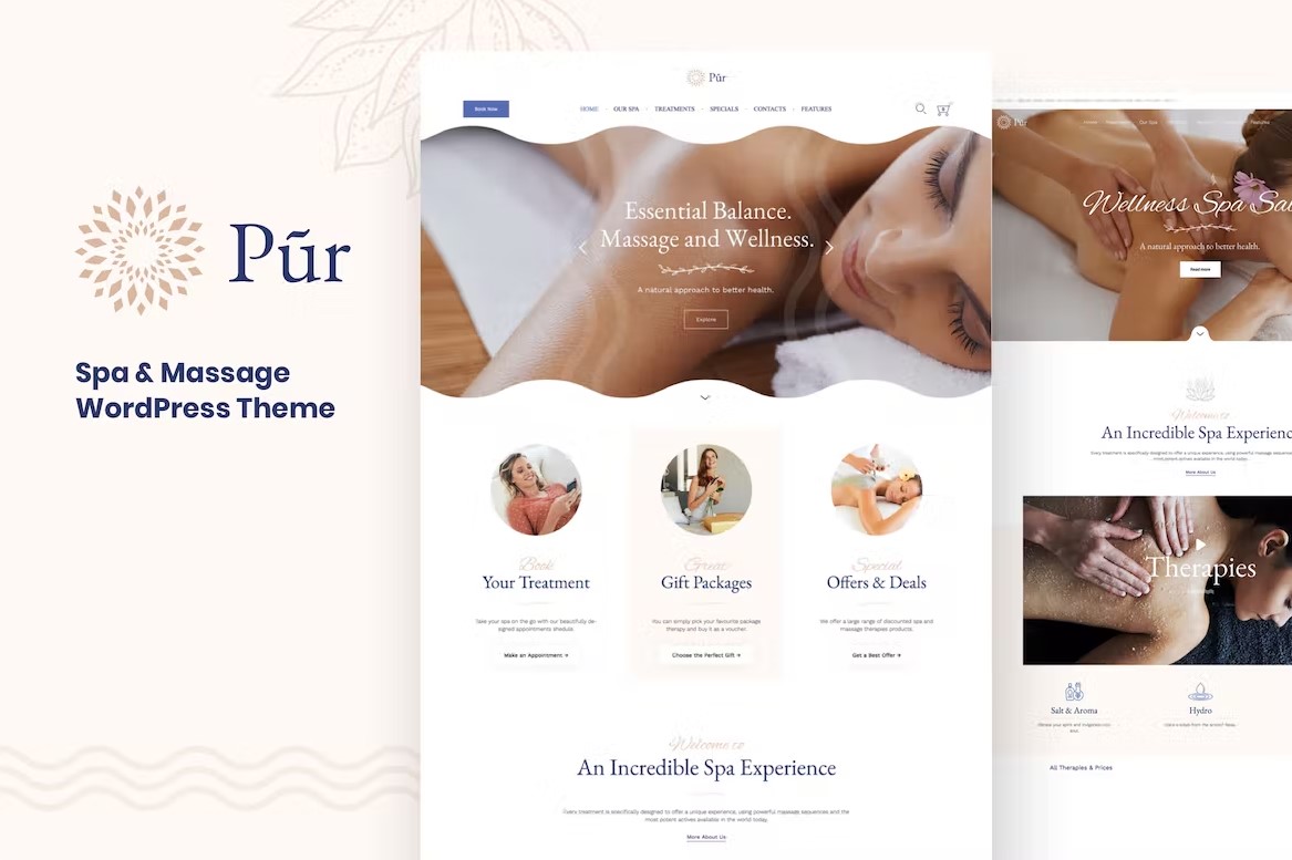 Pur v27.0 – WordPress健康与水疗主题
