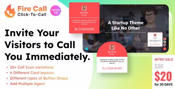 Fire Call v1.0 – WordPress 点击呼叫按钮插件