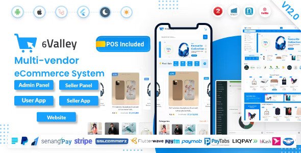 6valley Multi-Vendor E-commerce v16.5（已汉化） – 完整的电子商务移动应用程序、Web、卖家和管理面板