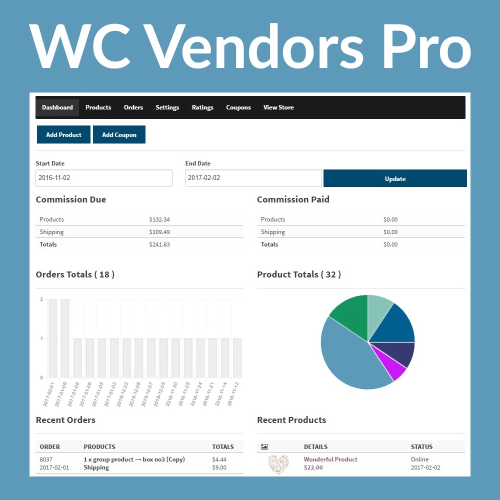 WC Vendors Pro v2.0.9（已汉化） – WordPress市场插件