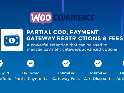 WooCommerce Partial COD v1.3.2 – 支付网关限制和费用