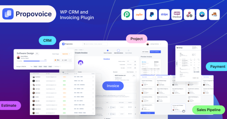 Propovoice Pro v1.7.1.6（已汉化） – 最佳 WP CRM 和发票插件