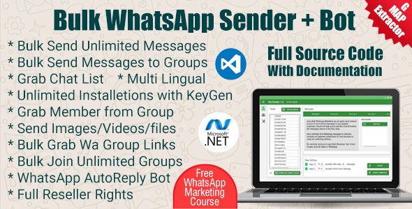 WaBulker Bulk WhatsApp sender + Group Sender + WhatsApp Autobot v3.7.0（已汉化+注册机）