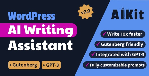 AIKit v4.17.5 – 使用 GPT-3 的 WordPress AI 写作助手