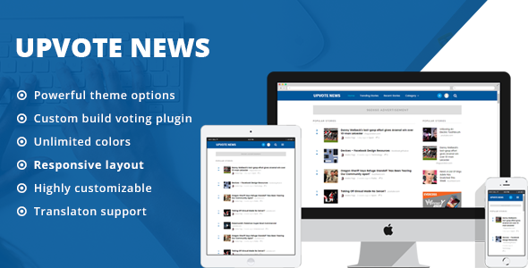 UpVote v2.2.2 – WordPress社交书签主题