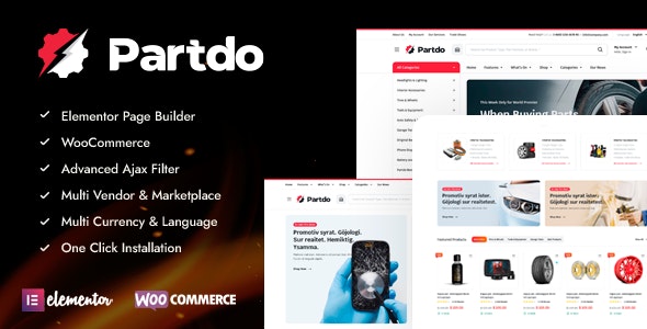 Partdo v1.5.0 – WooCommerce汽车零部件和工具店主题