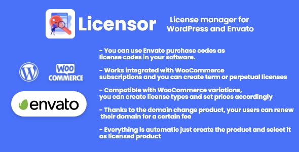 Licensor v1.0.1 – License manager for WooCommerce and Envato