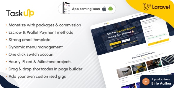 Taskup v2.6 – 自由职业者和服务查找器市场