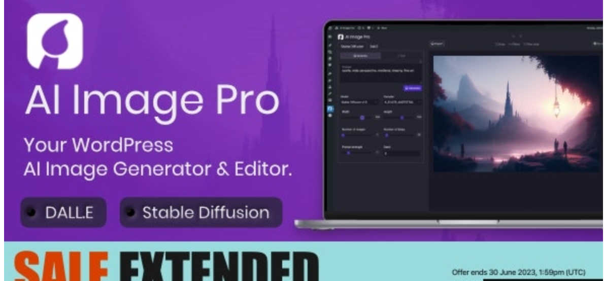 AI Image Pro v2.6.0（已汉化） – WordPress AI Image Generator & Editor, DALLE & Stable Diffusion