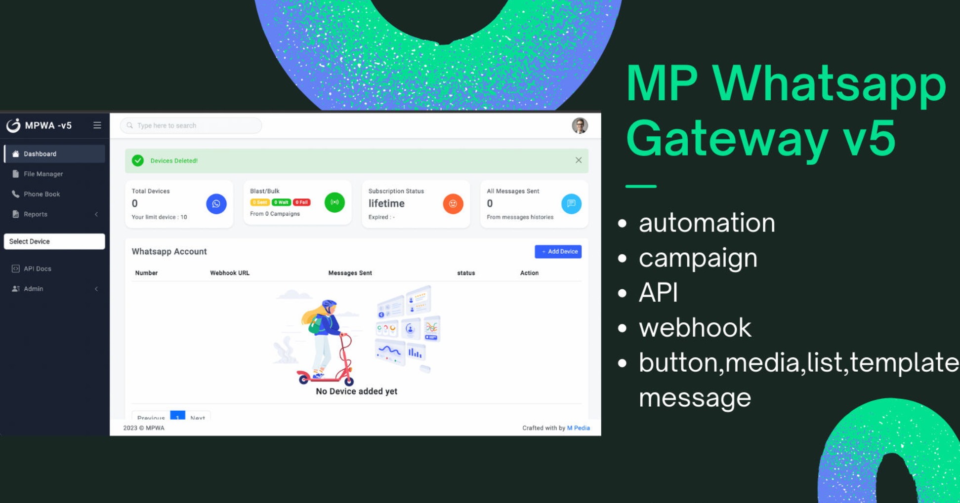 Whatsapp Gateway | Multi Device | mpedia v7.5.0