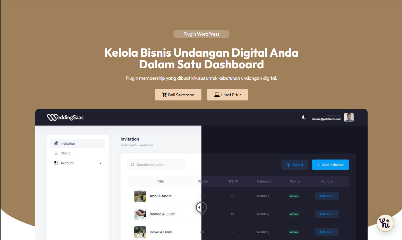WeddingSaaS Pro v2.10 – Digital Invitation Membership Plugin