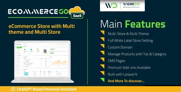 eCommerceGo SaaS v8.8.5（后端汉化90%） – 具有多主题和多商店的电子商务商店