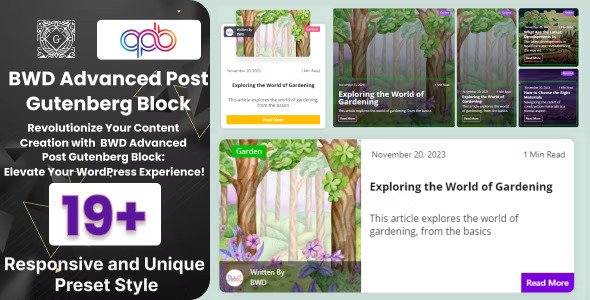 BWD Advanced Blog Post Block Plugin For Gutenberg v1.2