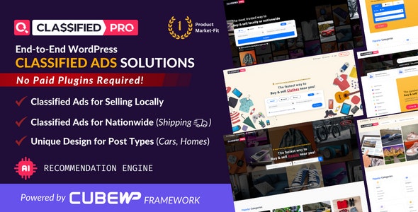 ClassifiedPro v1.0.12 – Local Classifieds Ads WordPress Theme