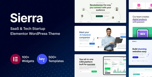 Sierra v2.0 – SaaS & Tech Startup Elementor WordPress Theme