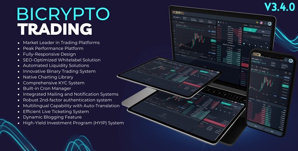 Bicrypto v5.3.4 – Crypto Trading Platform, Binary Trading, Investments, Blog, News & More!