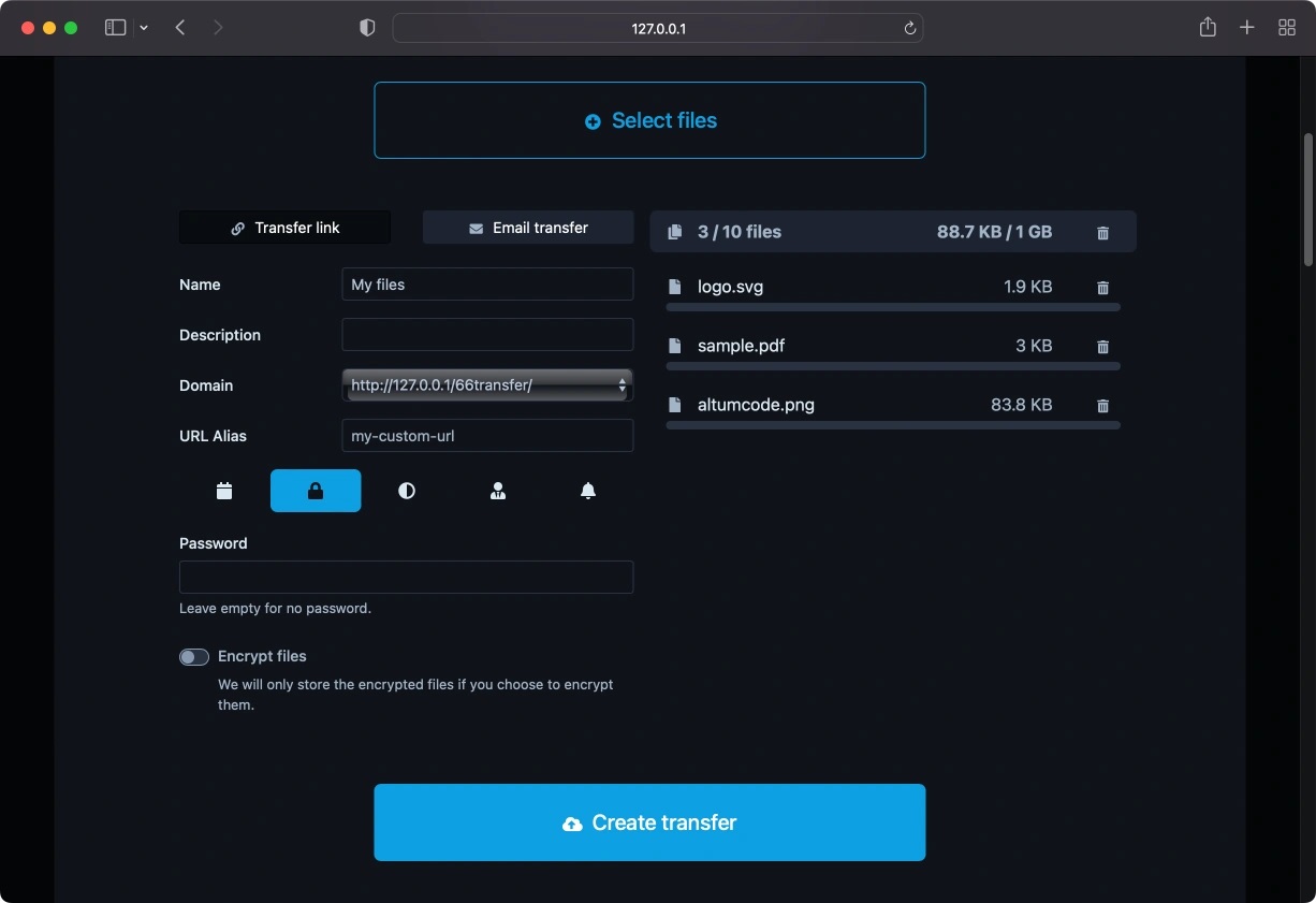 66transfer v39.0.0（已汉化98%） – 简易文件传输工具PHP源码